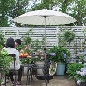 爱美特露台花园遮阳伞户外庭院伞室外别墅小院中柱伞太阳伞阳光伞