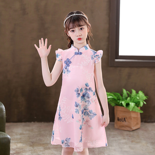 女童连衣裙夏季2022夏装新款公主裙夏天儿童旗袍汉服古风裙子夏款