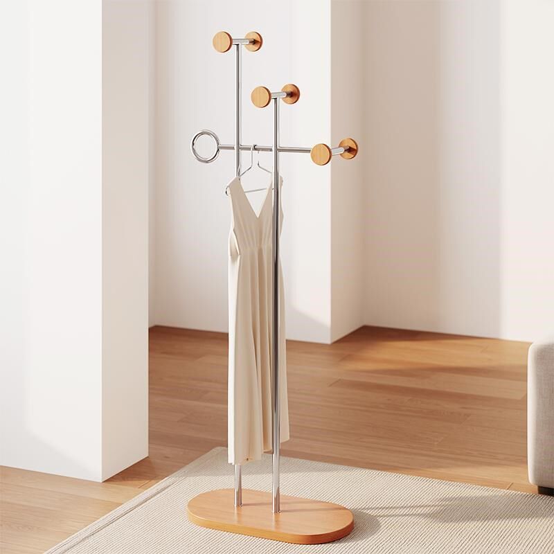 极简房间衣架落地卧室入户衣服置物架收纳架钢琴键挂衣架小型时尚