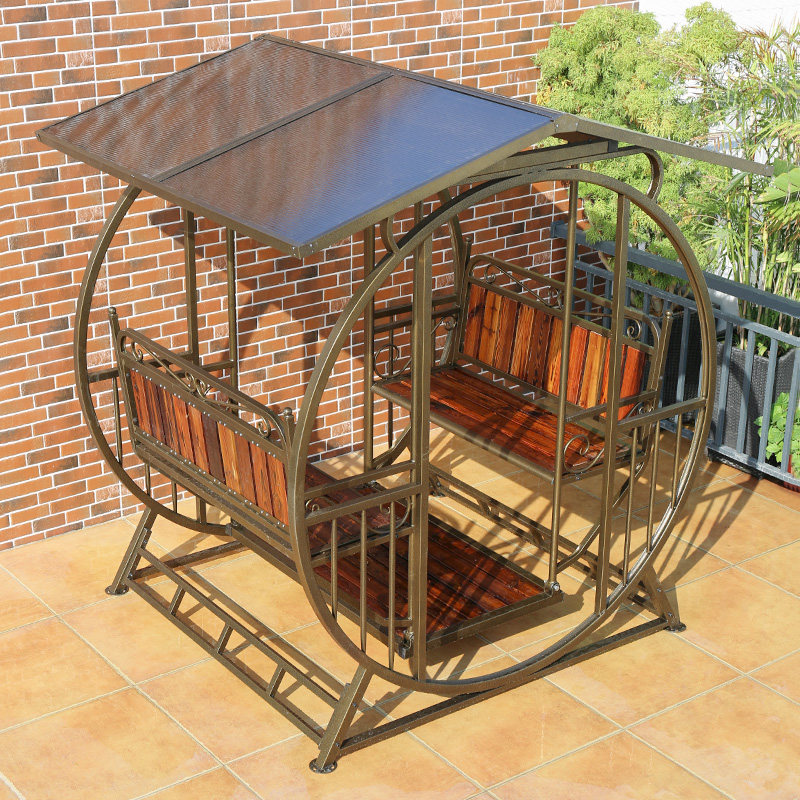 户外荡秋千四人铝合金网红吊椅庭院阳台花园家用休闲摇椅别墅摇椅