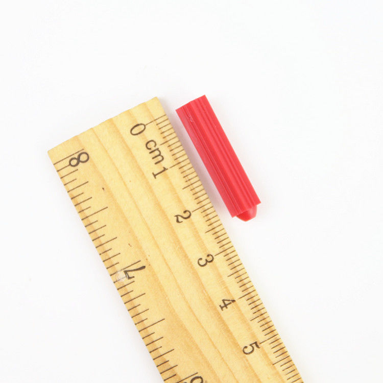 塑料膨胀管红色6mm6厘涨塞胀塞M6墙塞胶塞胶粒彭胀管自攻螺丝涨子