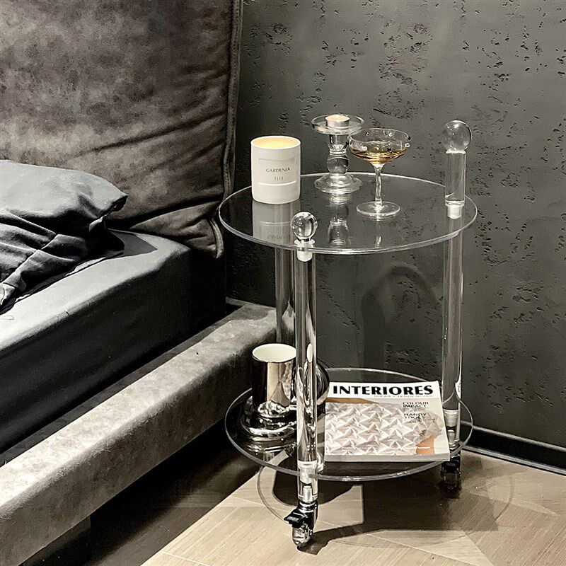 高级感小边几可移动沙发茶几卧室床头小推车客厅角几小圆桌亚克力,住宅家具,移动边几/推车,淘宝优惠券,粉丝福利购,淘宝优惠卷