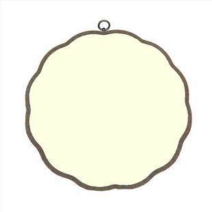 双面真丝熟绢空白团扇子宫扇悬挂式挂屏工笔画玄关书房墙画挂扇