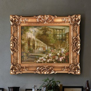 装饰画名画客厅沙发背景墙卧室餐厅玄关挂画金色挂画含框装饰油画