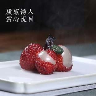 云禅尚陶励志向前茶宠摆件精品可养创意个性变色荔枝茶玩茶道配件