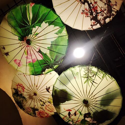 古风伞装饰油纸伞吊顶复古代饭店中国风仿古汉服户外吊顶天空之伞