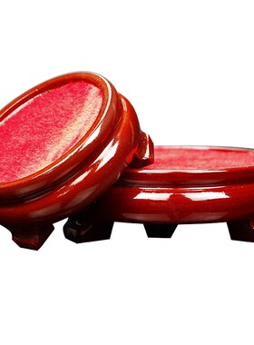 圆木底座工艺品木托摆件大小号舍利塔底座琉璃圆托盘奖杯酒柜底盘