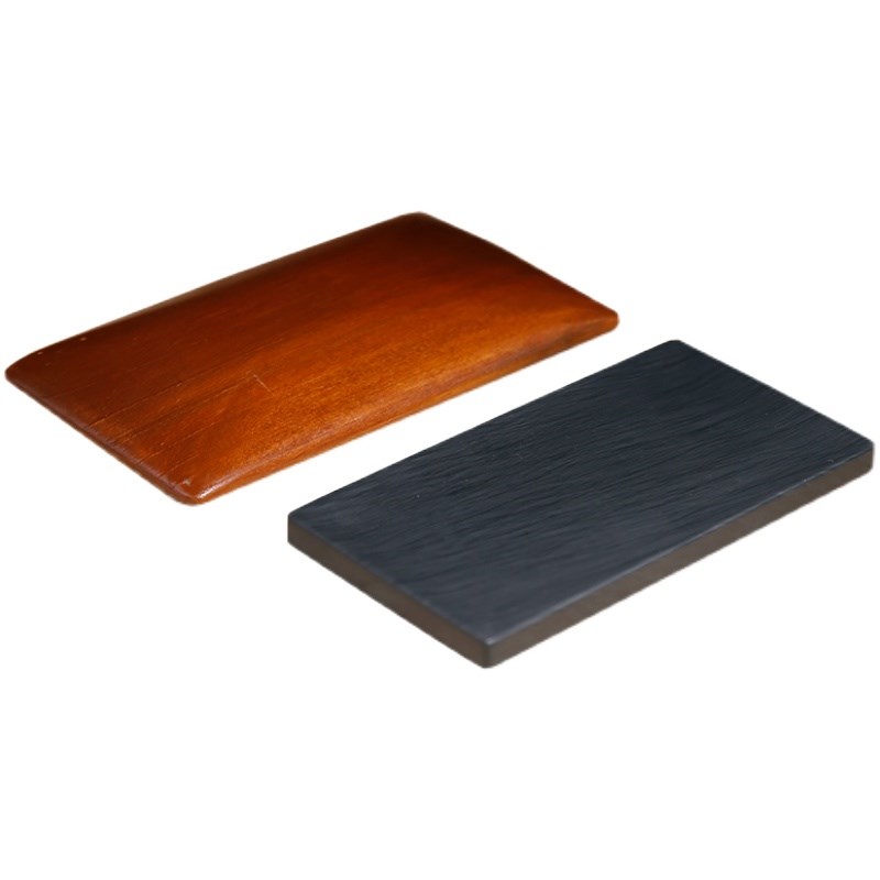 原石砚台书法专用带盖歙砚纯手工墨台墨蝶水波纹初学者精品薄砚