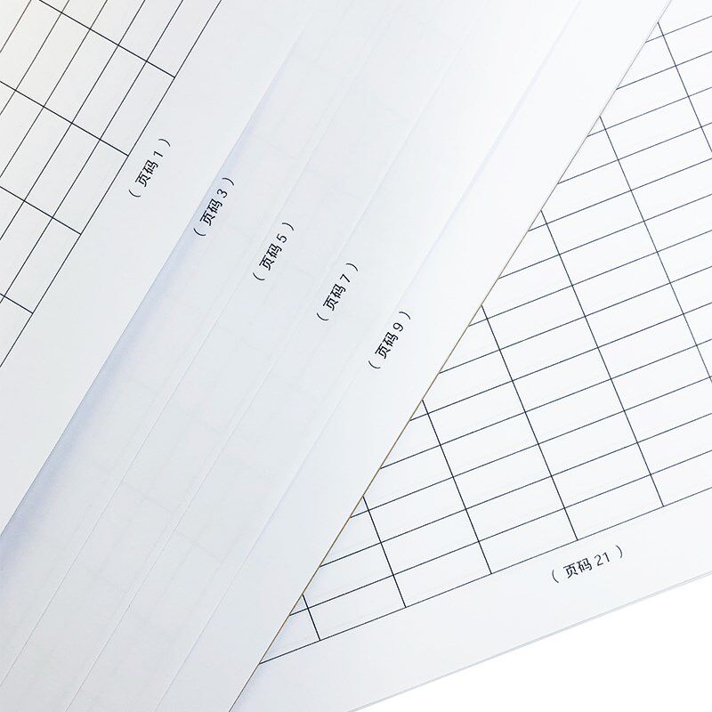 12栏21行登记本万能表格统计表集计用纸空白A4横版按需填写记录本