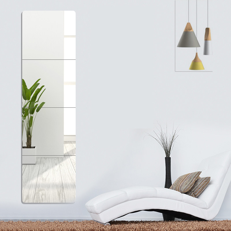 拼接组合玻璃镜子贴墙家用自粘全身免打孔试衣镜学生跳舞穿衣包邮