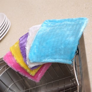 木纤维抹布20x23cm不粘油抹布 神奇洗碗巾 家减尘除 双层加厚抹布