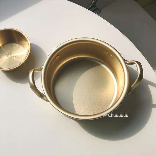 天猫正品日式泡面锅韩剧同款电磁炉拉面锅金色网红小煮锅螺蛳粉方