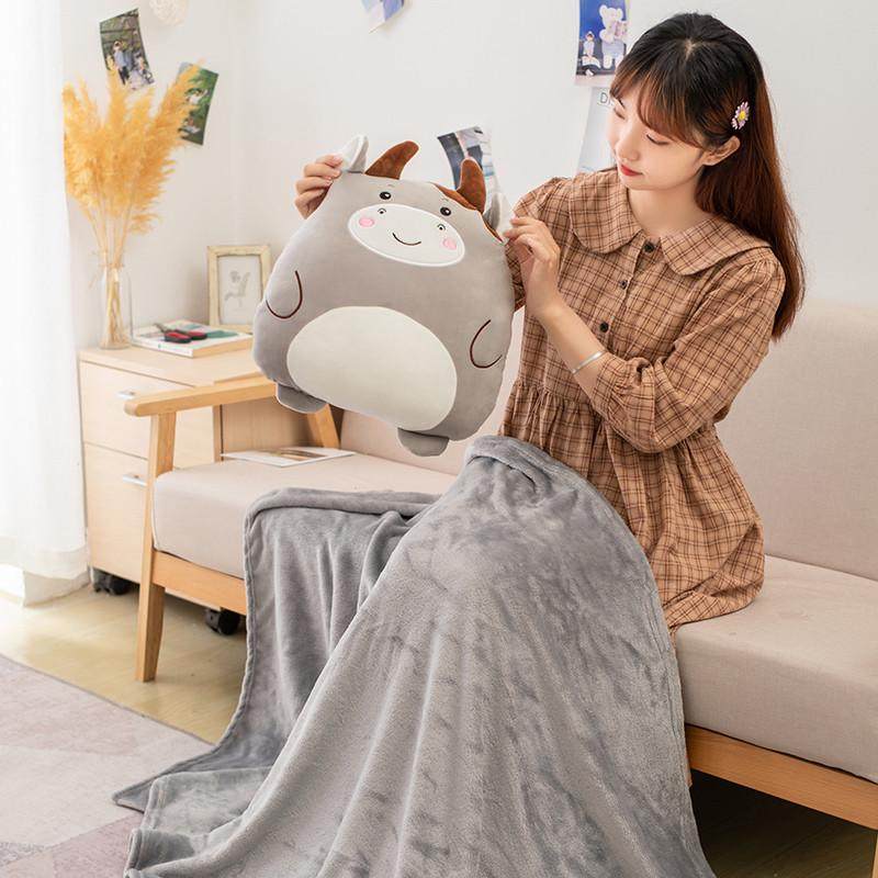 卡通恐龙午睡枕头抱枕被子两用珊瑚绒腰靠枕靠垫空调被毯子二合一,居家布艺,抱枕被,淘宝优惠券,粉丝福利购,淘宝优惠卷