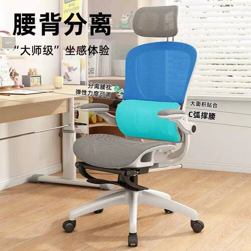 人体工学电脑椅家用网布座椅办公室舒服久坐书房学生电竞书桌椅子