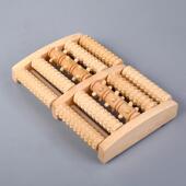 全实木家用滚轮式 脚底按摩器搓按捏脚神器腿足部木质按摩穴位搓排