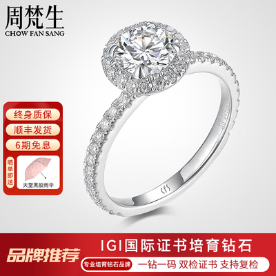 周梵生18K金显大培育钻石女