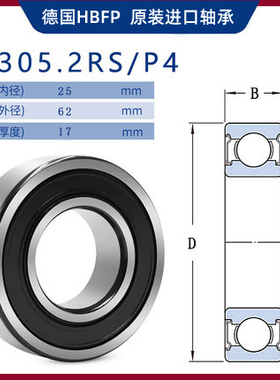 HBFP 德国进口轴承6300 6301 6302 6303 6304 6305 P4 高速 ZZ/RS