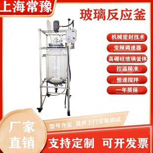 单层玻璃反应釜玻璃反应釜实验室电加热机械密封设备仪器