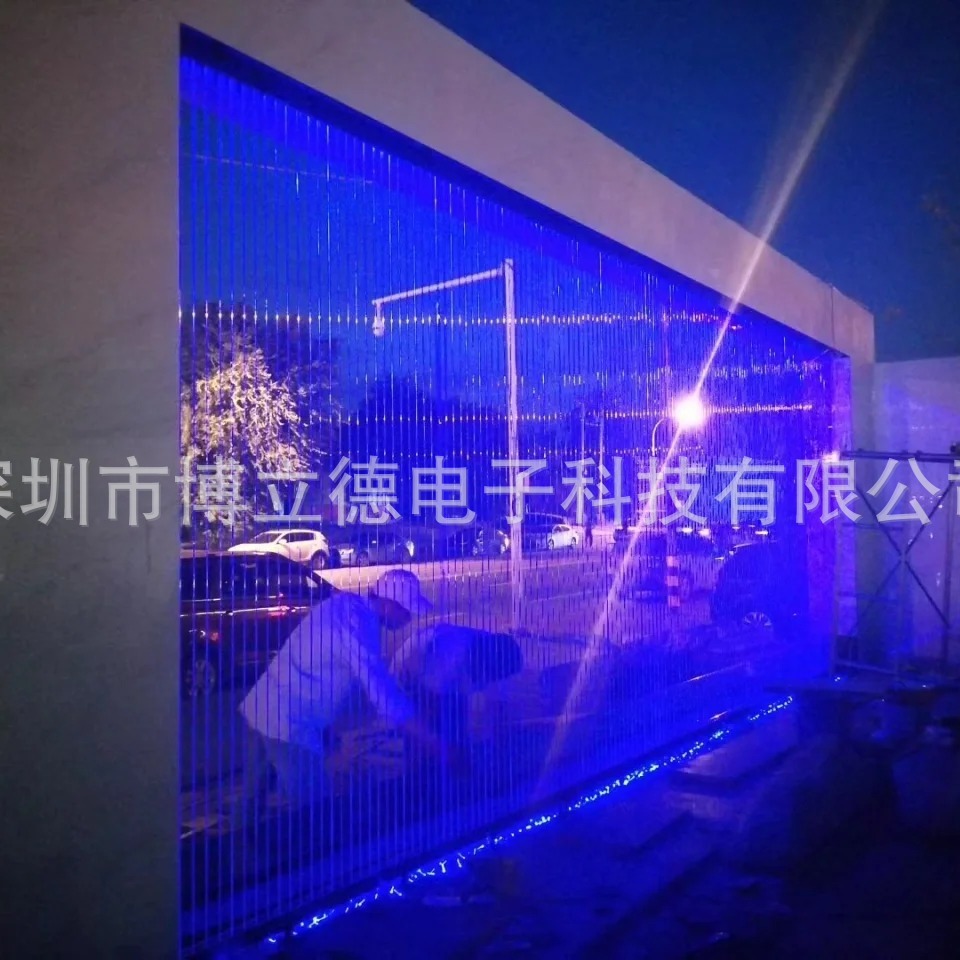 数字水幕waterfall智能水帘数码数控水幕墙安装瀑布工程水景室内