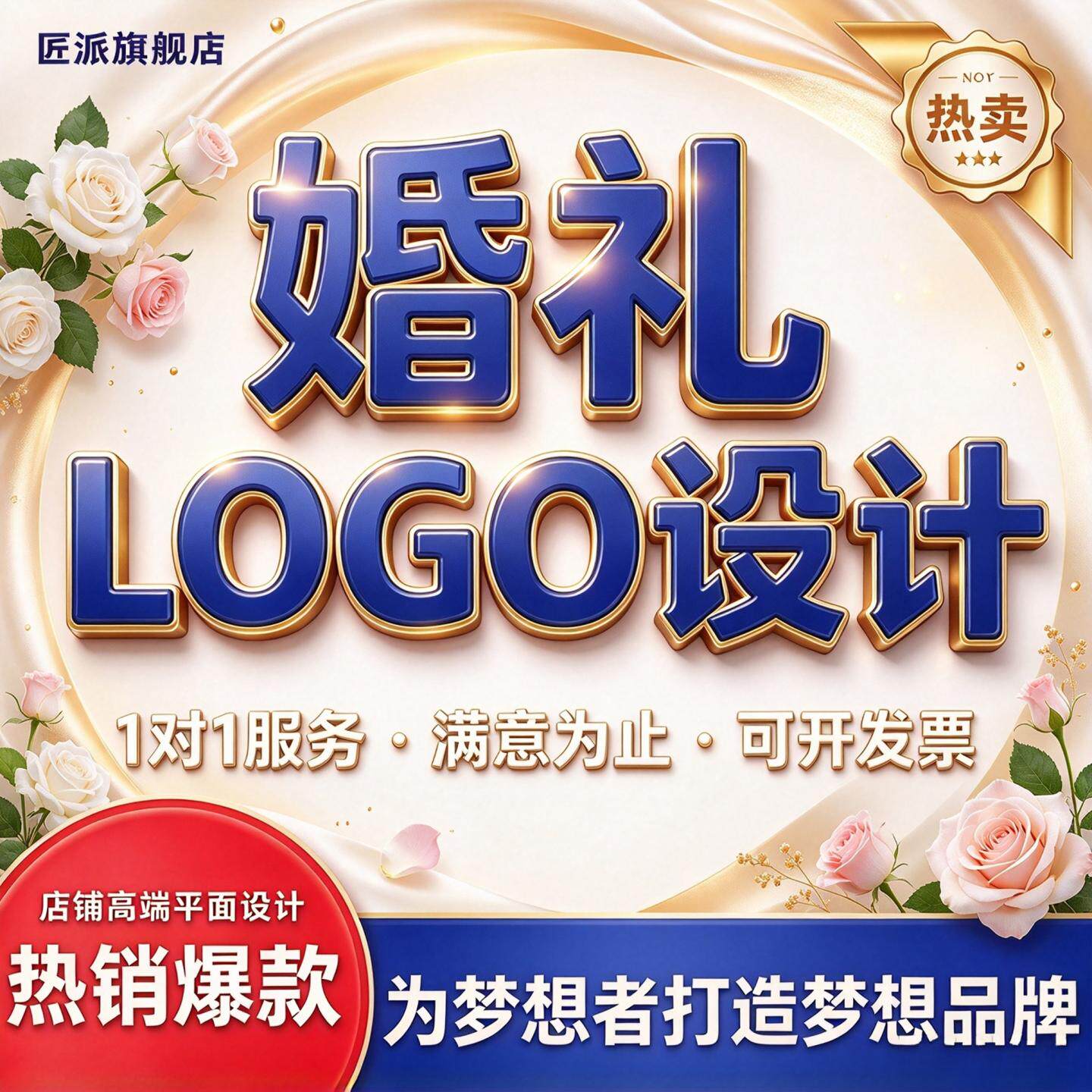 婚礼LOGO设计婚庆品牌商标婚礼策划门店图标请柬邀请函头像定制