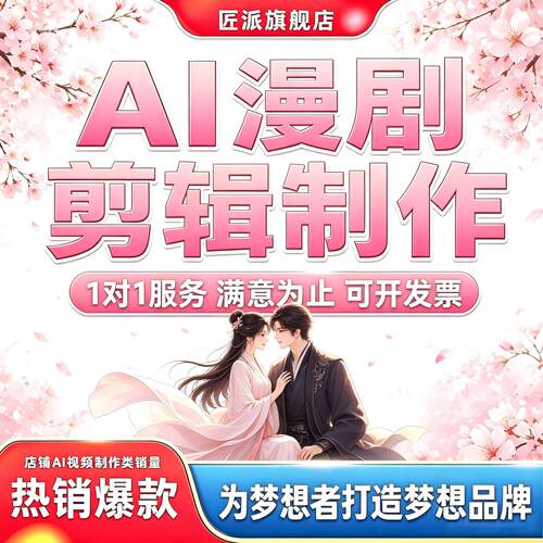 AI漫剧剪辑拼接配音字幕配乐