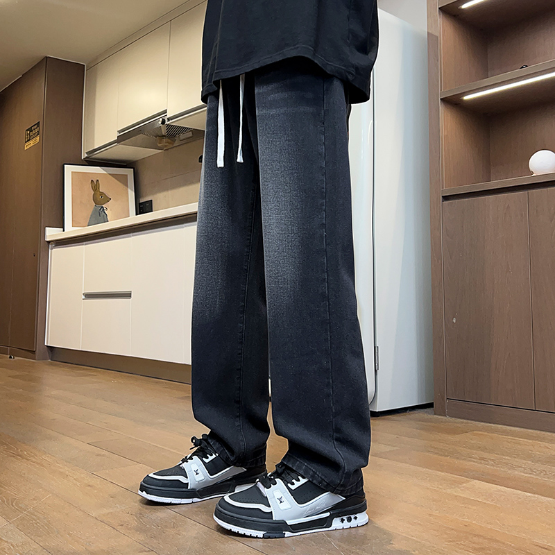 牛仔裤男秋冬季2025新款复古休闲裤ins美式大码高街垂感直筒长裤