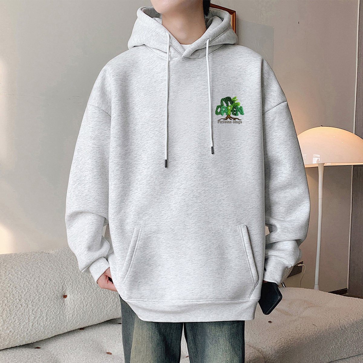 连帽卫衣男春秋季2026新款大码宽松休闲帽衫美式男生高街长袖上衣