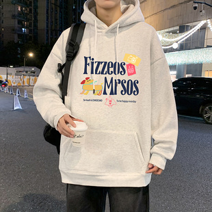 重磅连帽卫衣男款秋冬季2026新款潮牌港风套头男士宽松青少年外套