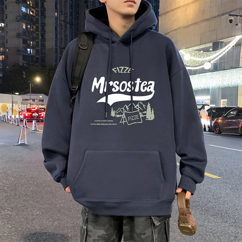 美式重磅卫衣男连帽衫2025新款秋冬季潮牌青少年字母印花男士外套