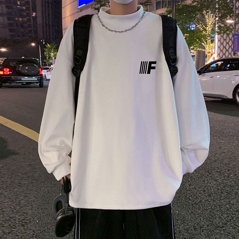 德绒打底衫男秋冬季2025新款大码休闲上衣美式宽松潮牌套头针织衫