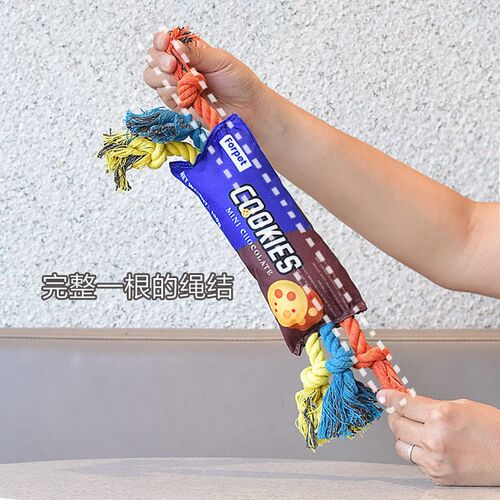 宠物狗狗玩具棉绳结发声宠物玩具咬绳解闷互动耐咬磨牙泰迪法斗