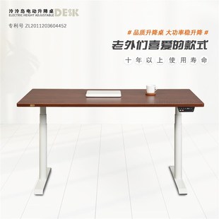 泠泠岛出口欧美智能升降办公桌可定制学习桌坐站交替网红电脑桌