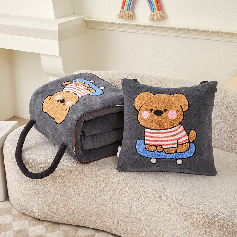 手提抱枕被子两用加厚折叠枕头午睡毯靠垫二合一车载新款冬季保暖