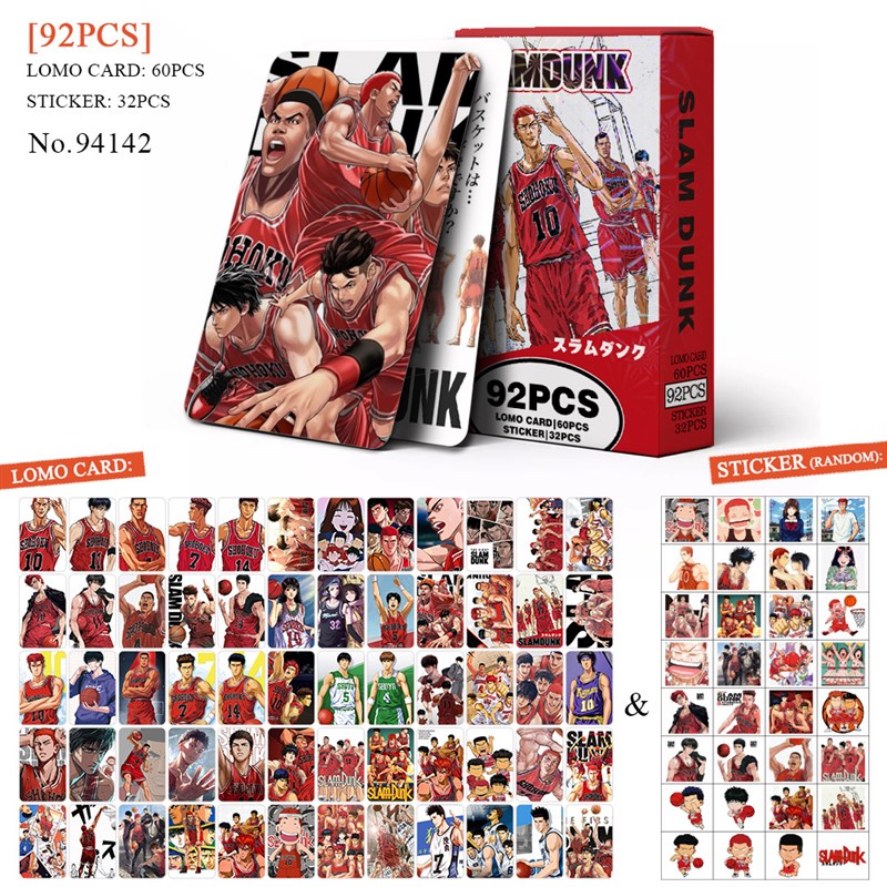 日漫小卡灌篮高手照片卡珍藏卡片手账贴纸双面LOMO卡镭射外盒60张