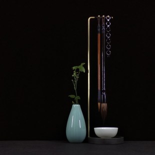 砚台石毛笔挂书法笔架展示架多功能毛笔笔架画笔架晾笔架接水笔挂