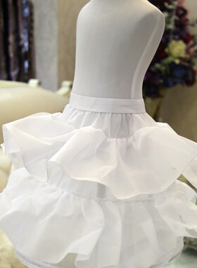 裙衬小女孩衬裙儿童蓬蓬裙衬裙礼服撑裙舞蹈表演芭蕾舞日常纱裙撑