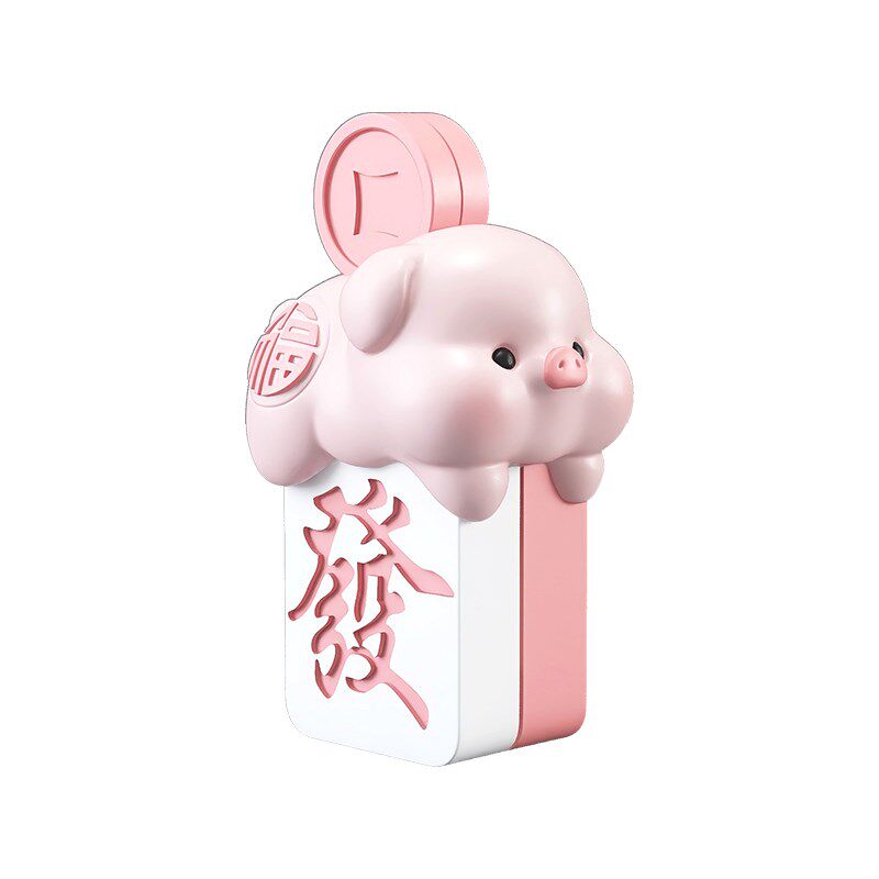 奶油风发财小猪桌面装饰摆件客厅酒柜电视柜轻奢大气玄关乔迁礼物