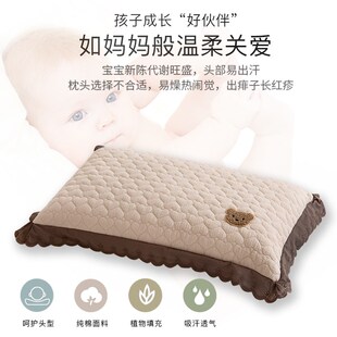 艾洛琳全棉荞麦枕头护颈椎学生可拆洗枕芯全荞麦皮儿童助睡眠硬枕