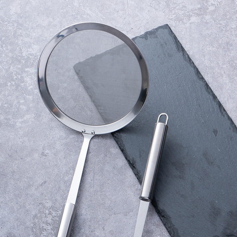 304不锈钢油格家用油炸过滤网勺实用油勺漏勺网筛厨房隔油小工具