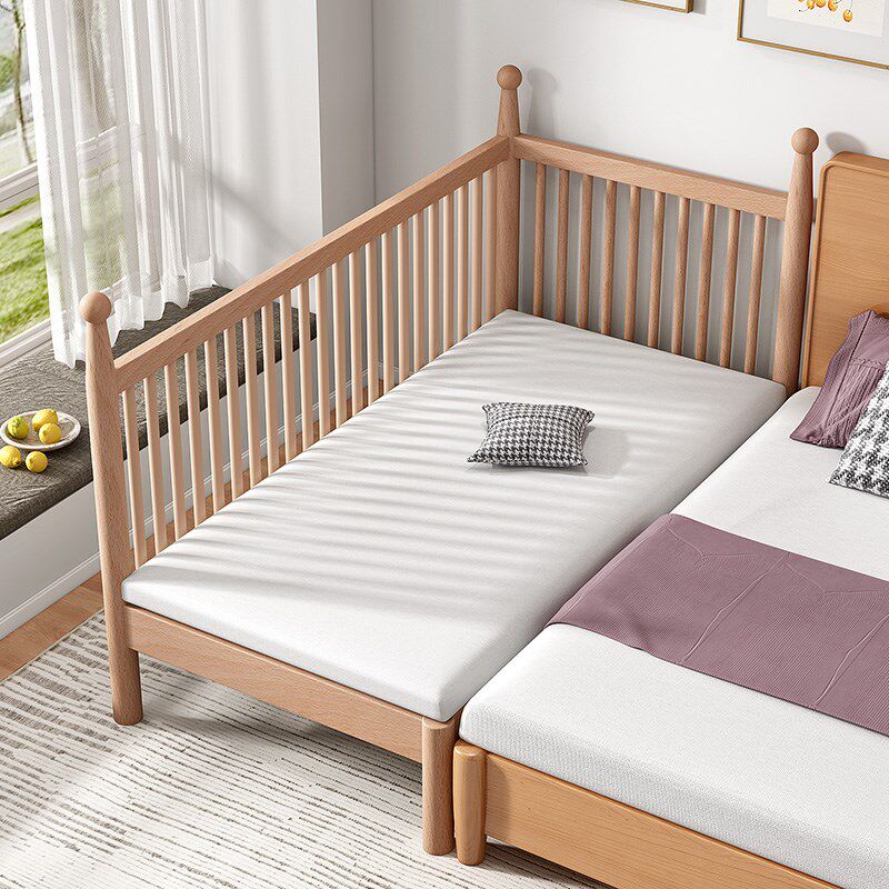 榉儿童床拼接床大床带护栏床边加宽高低可调宝宝婴儿实木小床定制,住宅家具,儿童拼接床,淘宝优惠券,粉丝福利购,淘宝优惠卷