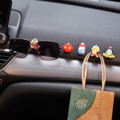 2024新款 车载小挂钩可爱卡通汽车收纳挂物勾前排车内饰品摆件挂钩