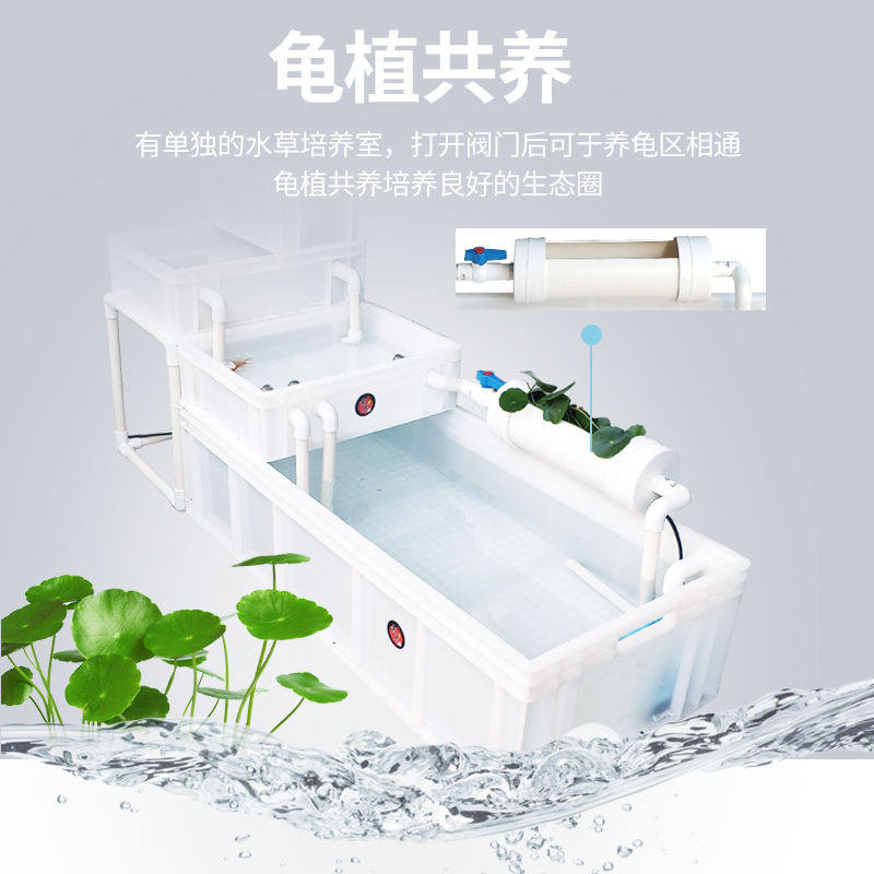 养龟箱养鱼缸白色二合一循环过滤系统滴漏培菌塑胶水池大号周转箱