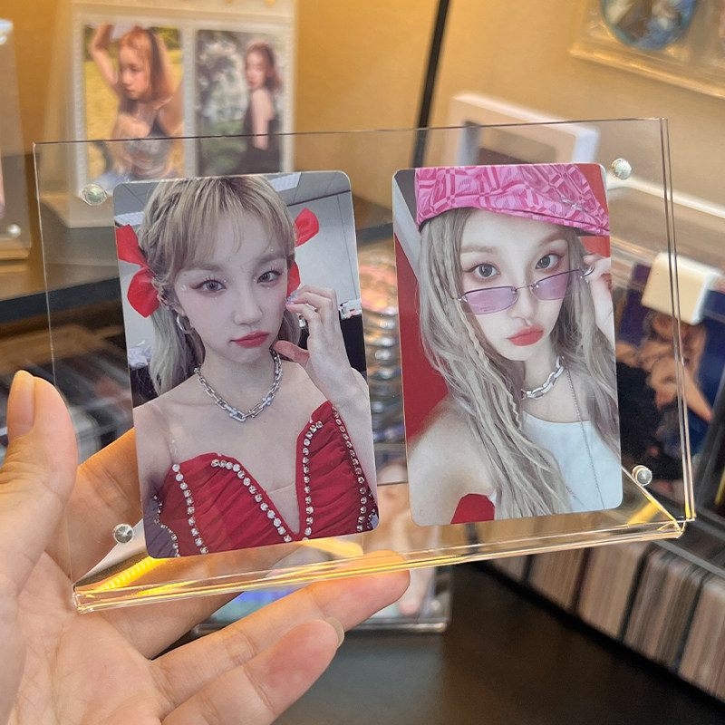 亚克力小卡展示架桌面摆台透明架子追星明星卡片拍立得收纳相框,收纳整理,桌面收纳盒,淘宝优惠券,粉丝福利购,淘宝优惠卷