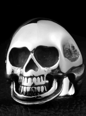 ROCK PUNK朋克欧美个性骷髅戒指高级感抛光型男不掉色单身食指环