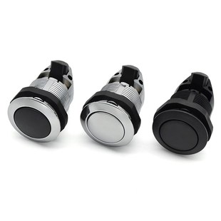 埋入式 弹簧门锁工业碰锁塑料撞锁房车游艇圆形按钮锁 旋转按压式