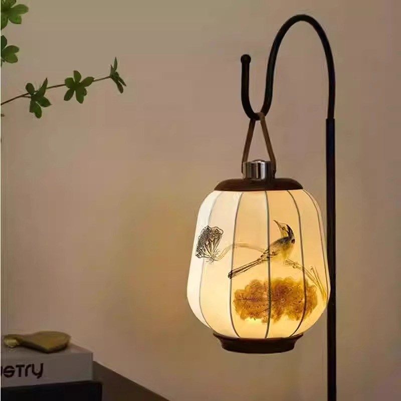 新中式落地灯客厅沙发旁边复古中国风台灯茶室空间禅意氛围灯装饰