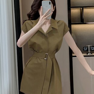 套装 两件套小个子高端精致衬衫 法式 2024新款 1194 连衣裙子女夏季