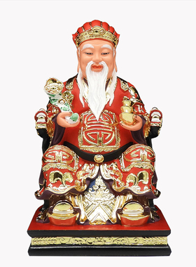 土地公土地婆神像摆件福德正君地主财神土地爷神像土地奶佛像