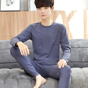 男士 无痕线衣衬裤 秋冬季 秋裤 发热双面德荣打底秋衣裤 保暖内衣套装