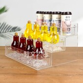 透明亚克力商用店铺阶梯展示架冰镇奶茶店饮品杯架鲜榨果汁饮料台